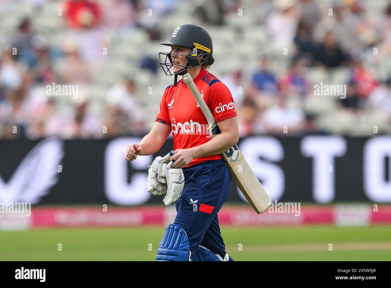 Heather Knight of England is caught by Gull Feroza of Pakistan off the