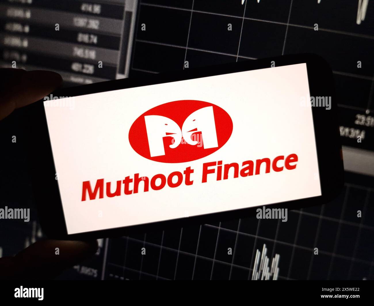 Konskie Poland May 11 2024: Muthoot Finance company logo displayed