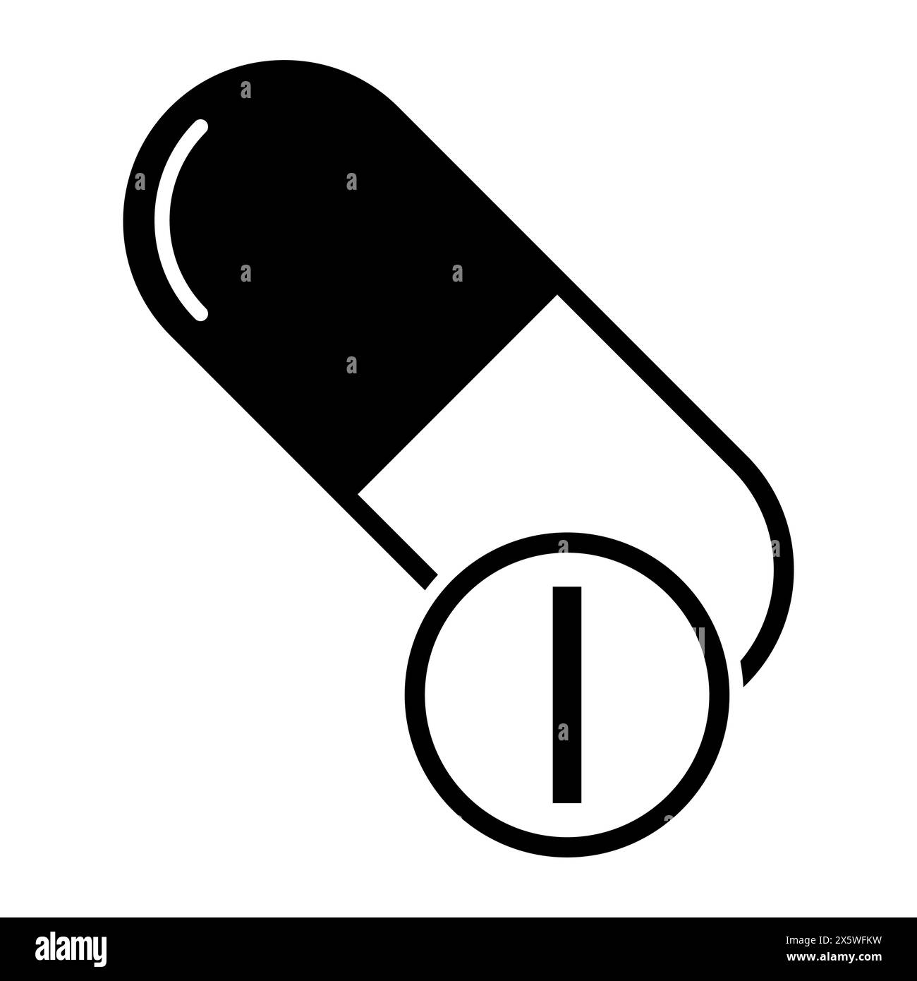Mineral I icon, healthy medicine pill supplement symbol, complex vitamin vector illustration . Stock Vector