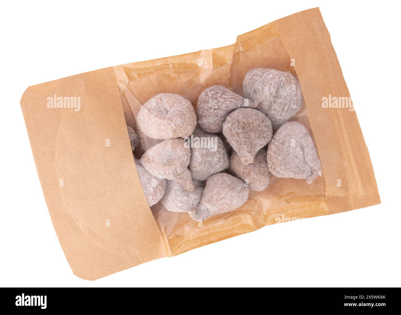 dried baby figs isolated on white background with clipping path, heap