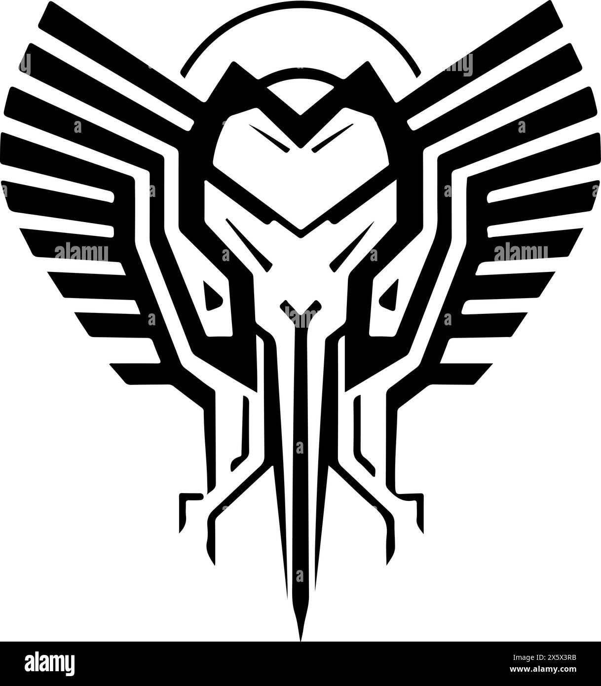 Pharaoh man emblem logo template. Print, tattoo illustration of pharaoh