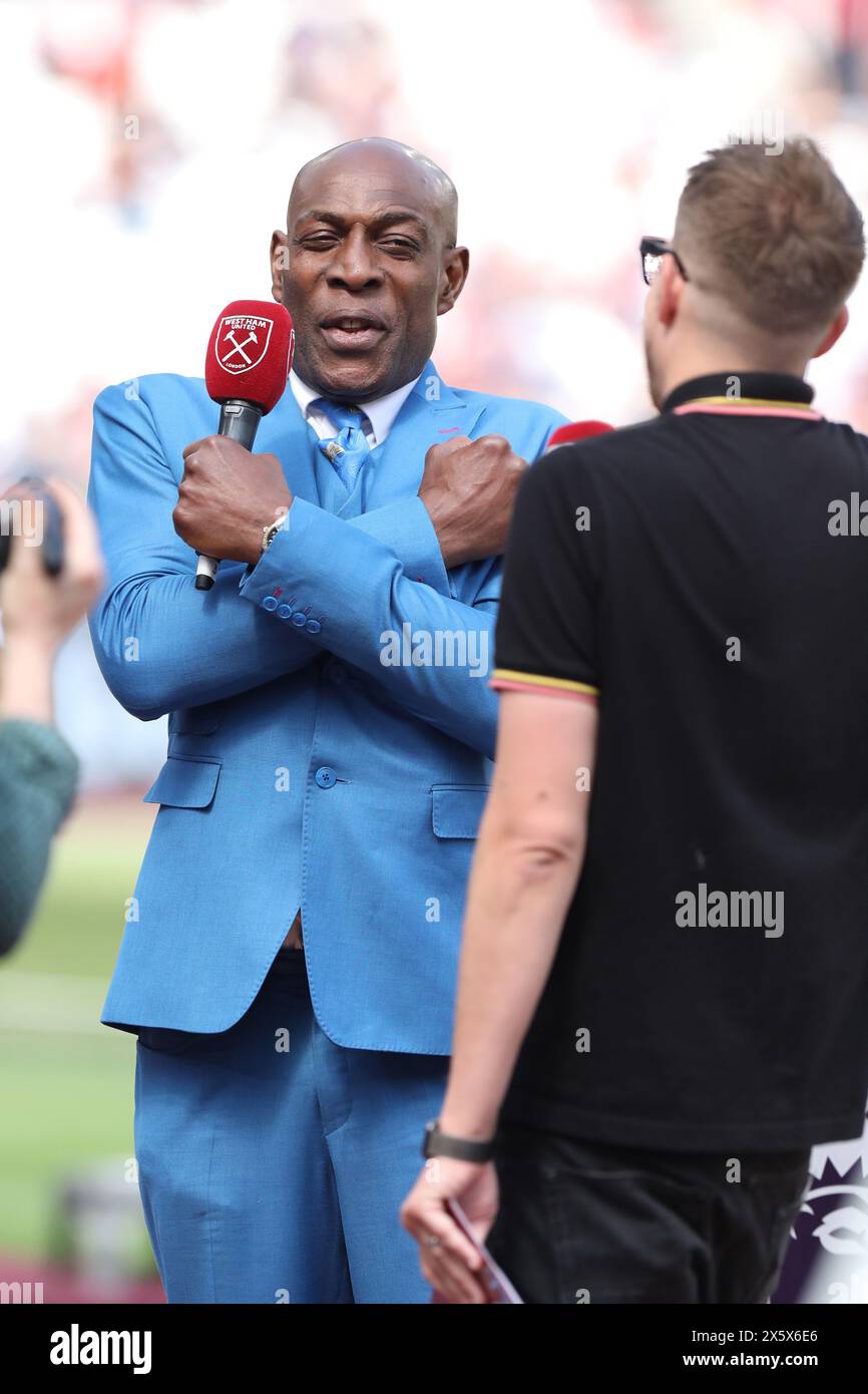 London, UK. 11th May, 2024. Ex-British Heavyweight boxer and West Ham United fan Frank Bruno before the Premier League match between West Ham United and Luton Town at the London Stadium, Queen Elizabeth Olympic Park, London, England on 11 May 2024. Photo by Joshua Smith. Editorial use only, license required for commercial use. No use in betting, games or a single club/league/player publications. Credit: UK Sports Pics Ltd/Alamy Live News Stock Photo