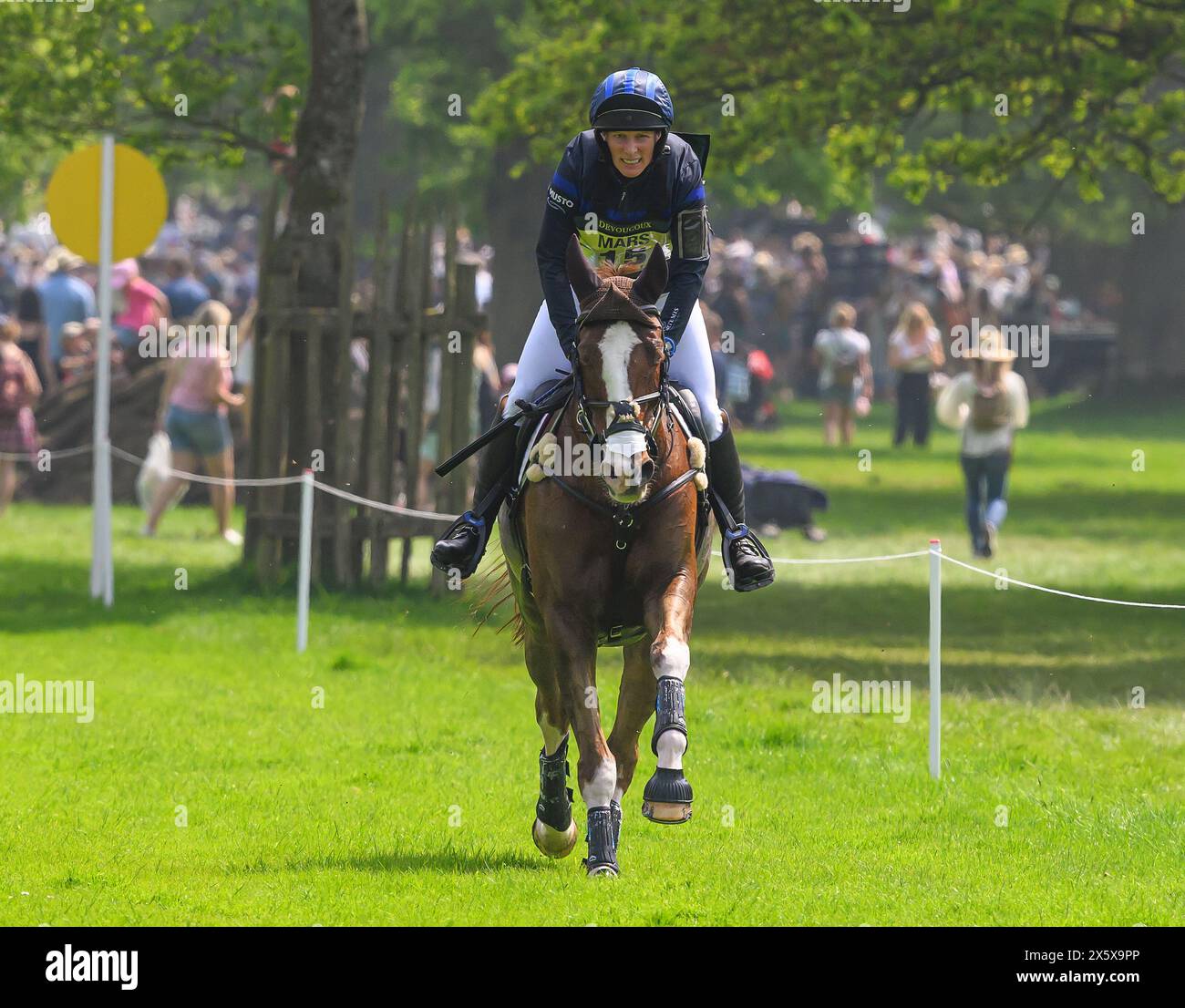 Badminton Horse Trials - Cross Country - Gloucestershire, UK. 11th May, 2024.                                                                                                      Zara Tindall competes in the Cross-Country on Class Affair.   Picture Credit: Mark Pain / Alamy Live News Stock Photo