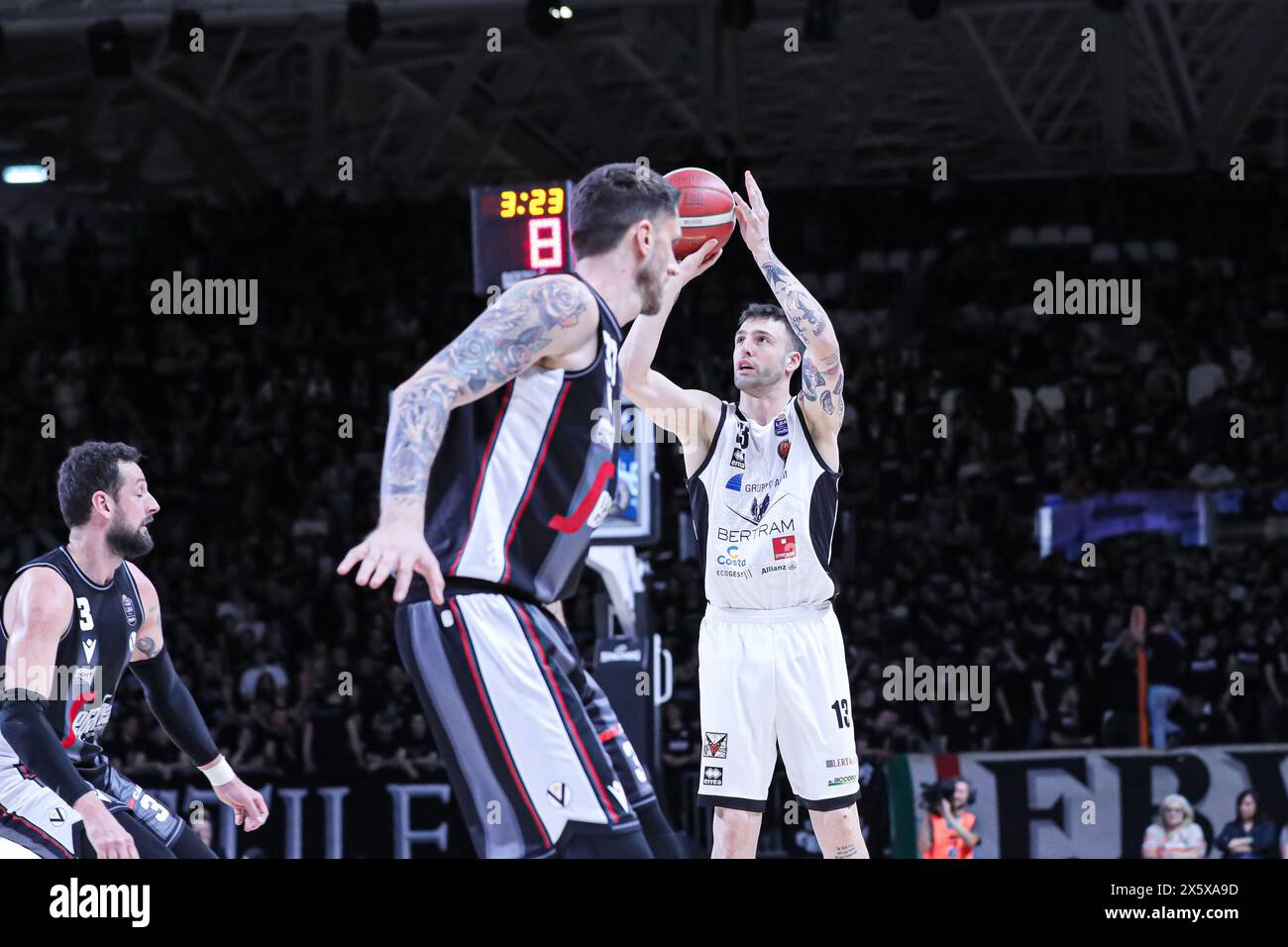 Bologna, Italy. 11th May, 2024. # 13 Tommaso Baldasso (Bertram Derthona Basket Tortona) during PlayOff - Virtus Segafredo Bologna vs Bertram Derthona Tortona, Italian Basketball Serie A match in Bologna, Italy, May 11 2024 Credit: Independent Photo Agency/Alamy Live News Stock Photo