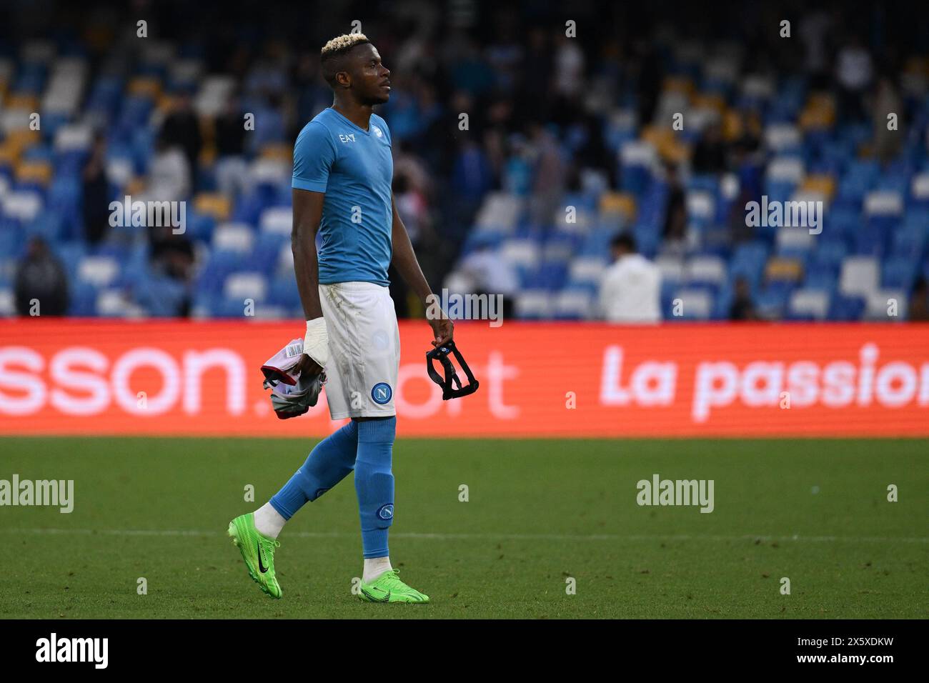 Naples, Italy. 11th May, 2024. Victor Osimhen of SSC Napoli during the 36th day of the Serie A Championship between S.S.C Napoli vs Bologna F.C., 11 May 2024 at Diego Armando Maradona Stadium, Naples, Italy. Credit: Independent Photo Agency/Alamy Live News Stock Photo