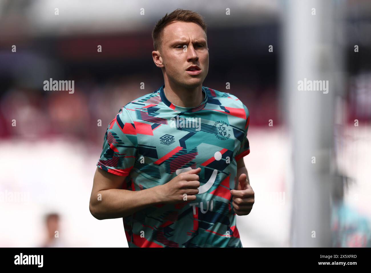 London Stadium, Stratford on Saturday 11th May 2024.Cauley Woodrow of Luton Town during the Premier League match between West Ham United and Luton Town at the London Stadium, Stratford on Saturday 11th May 2024. (Photo: Tom West | MI News) Credit: MI News & Sport /Alamy Live News Stock Photo