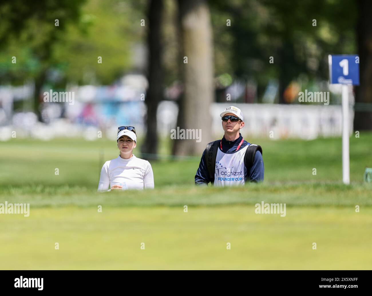 Ray Ruffels Family Clifton, NJ, USA. 11th May, 2024. Gabriela Ruffels and her caddie watch ...