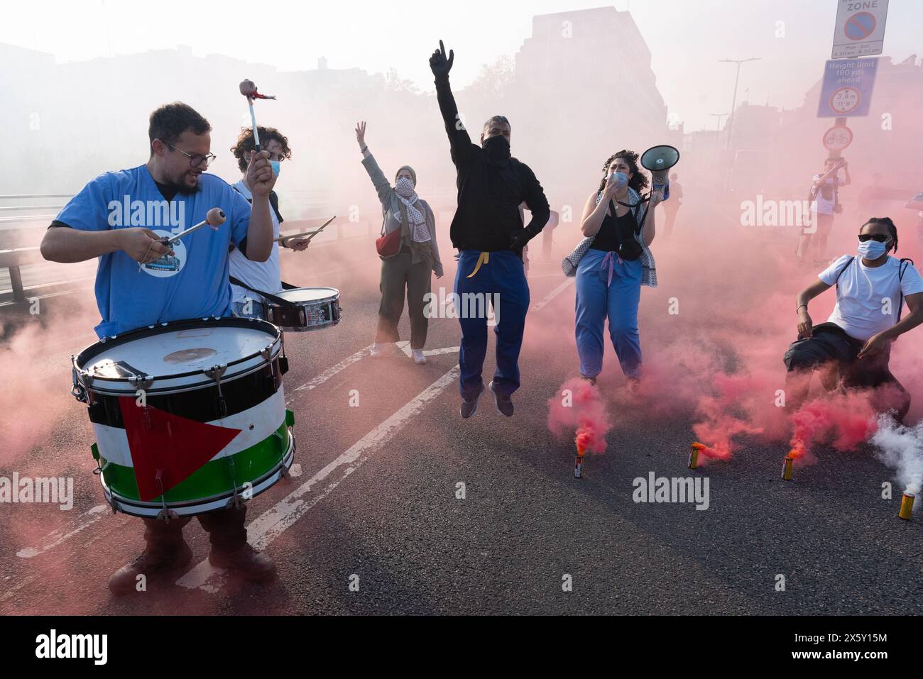 Ron Raz Model London, UK. 11 May, 2024. Palestine supporters, including from 'Youth ...