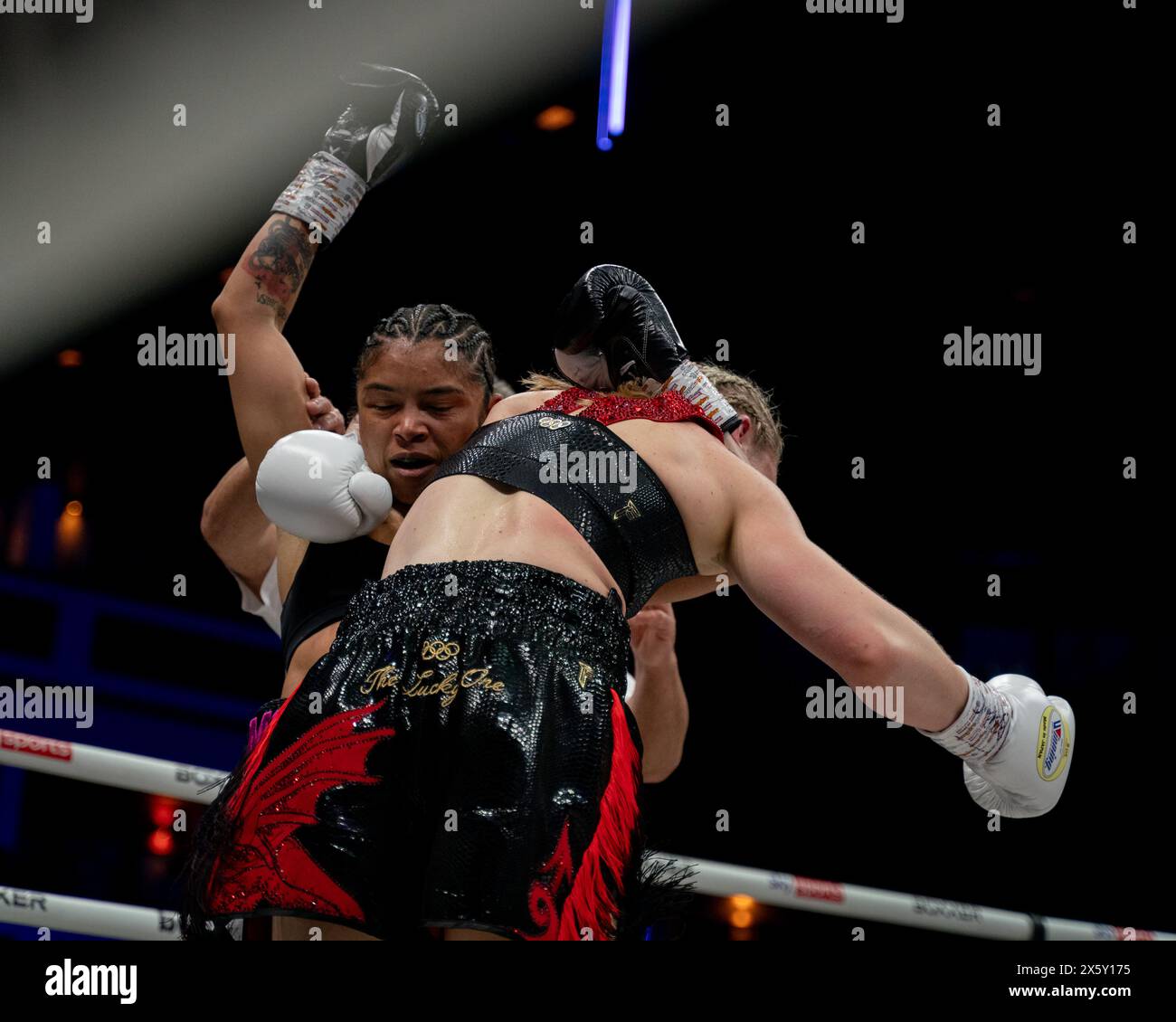CARDIFF, UK. 11th May, 2024. Jessica McCaskill v Lauren Price MBE boxing match fight for the WBA, IBO & Ring Magazine World Welterweight Titles on May 11th 2024 in the Utilita Arena Cardiff Credit: sashshots/Alamy Live News Stock Photo