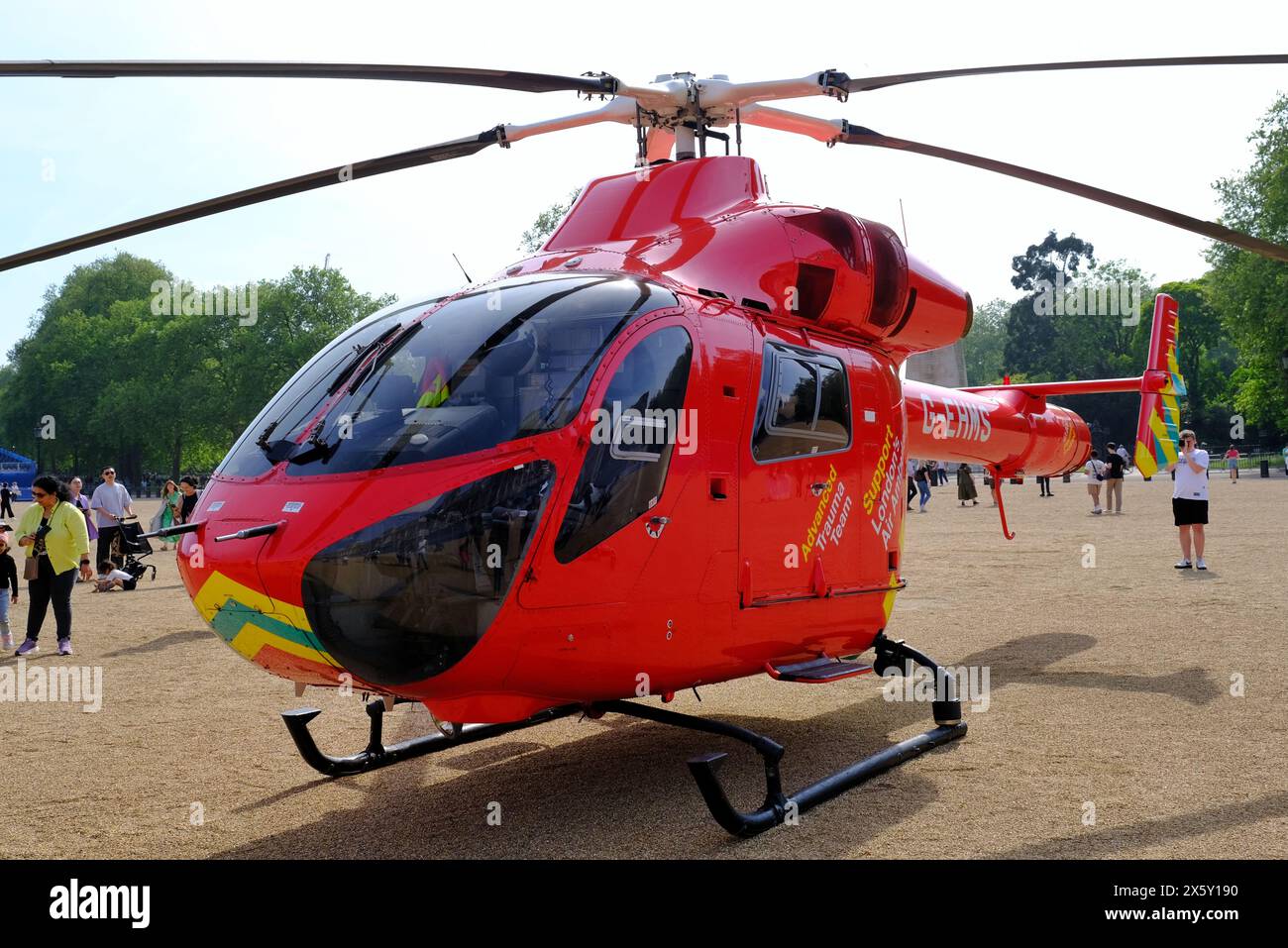 London, UK, 11th May, 2024. A London Air Ambulance responding to a