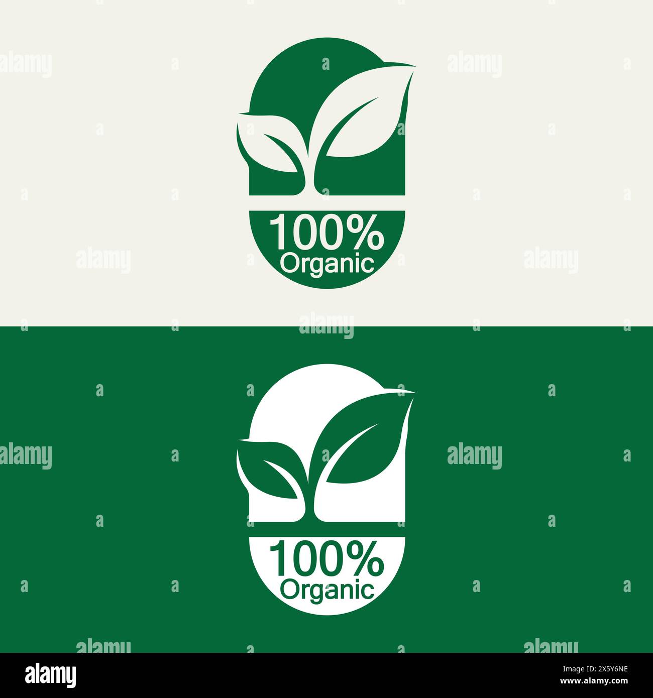 100 percent organic vector logo design. Can use for label, badge, print ...