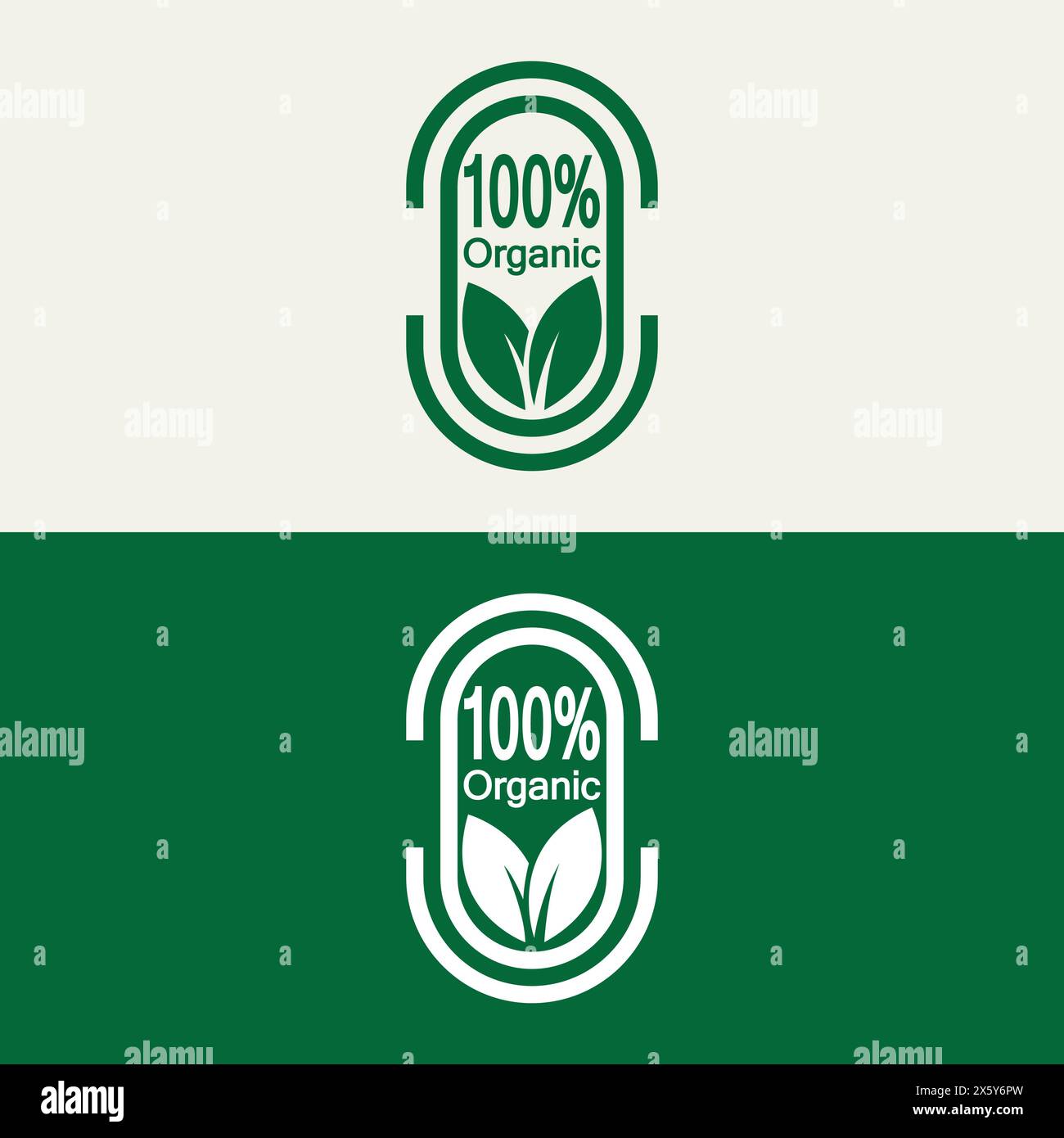 100 percent organic vector logo design. Can use for label, badge, print ...