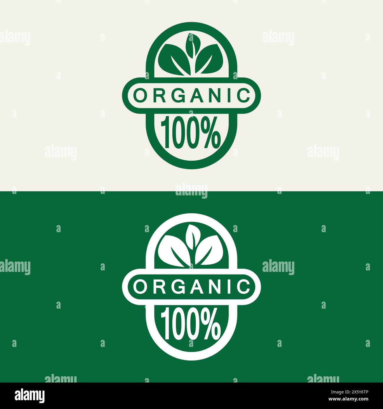 100 percent organic vector logo design. Can use for label, badge, print ...