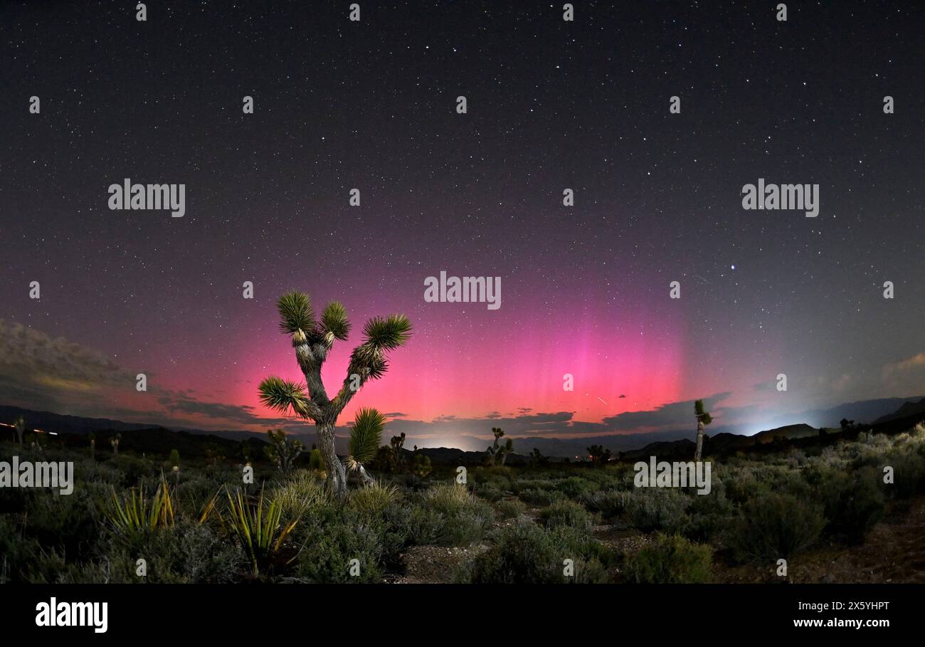 Las Vegas, Nevada, USA. 11th May, 2025. A storm lights up