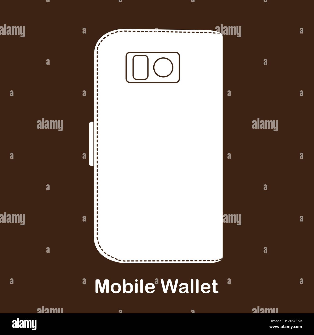 Mobile Wallet icon vector illustraion simple design Stock Vector
