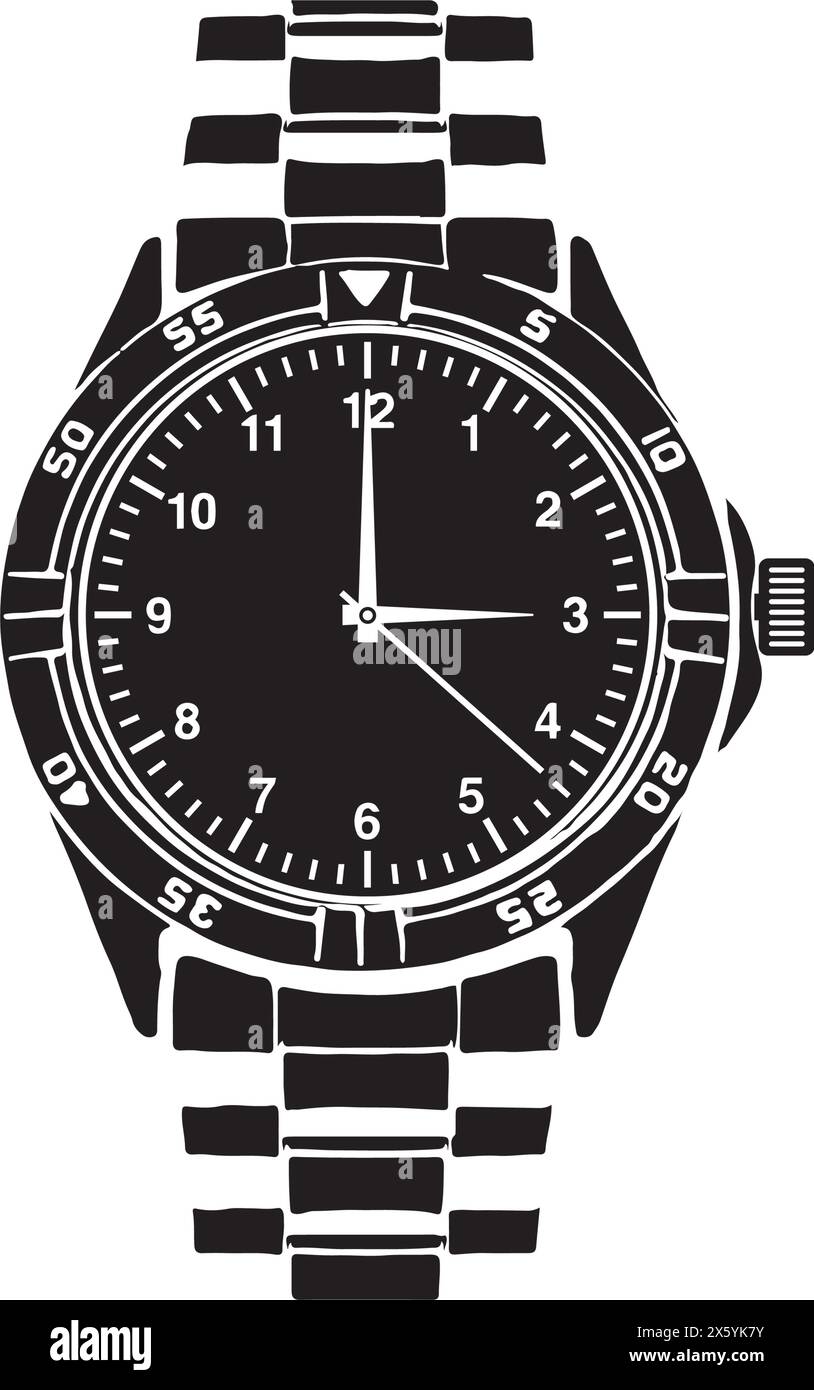 Watch icon vector illustration design template. Stock Vector