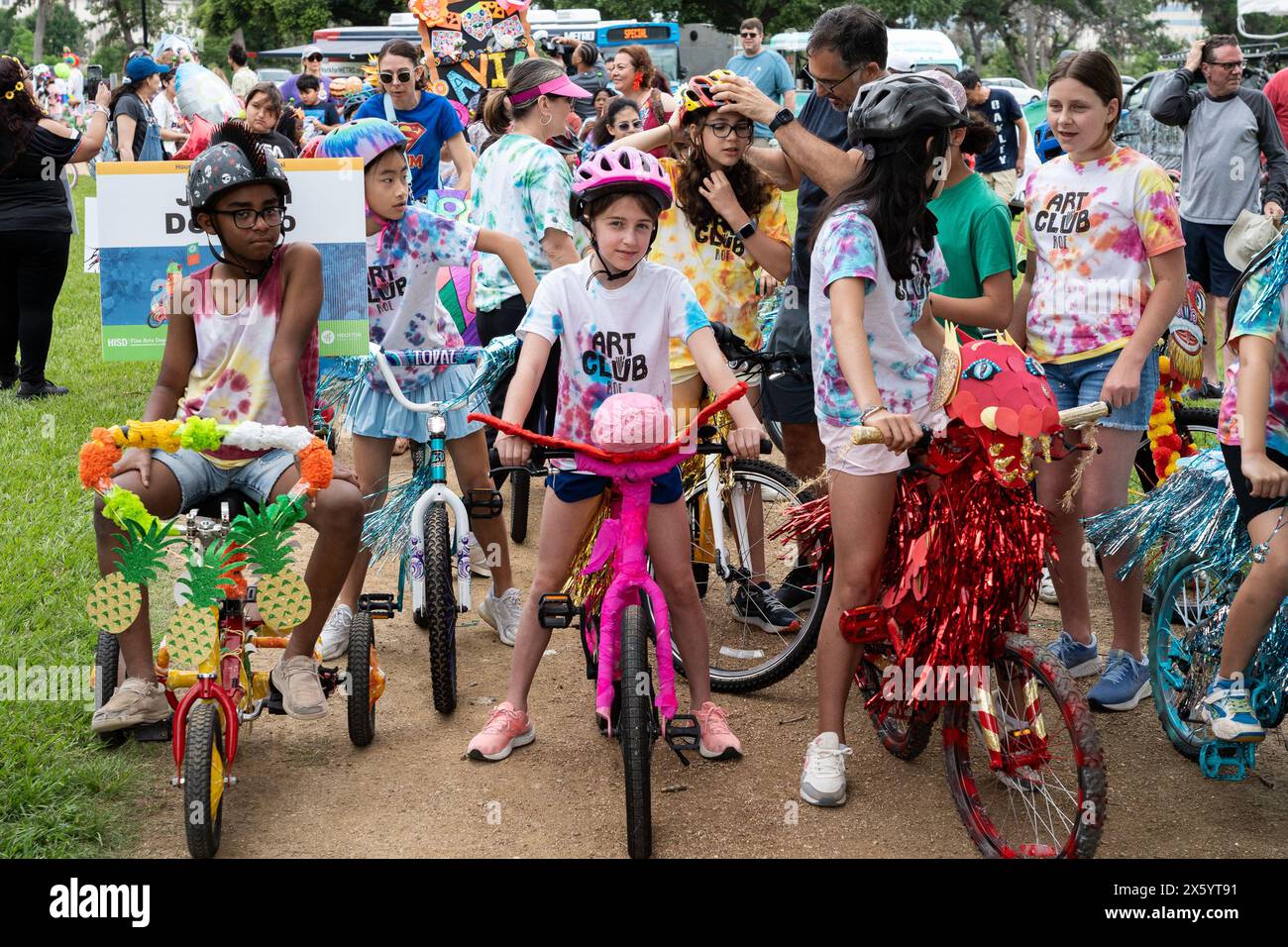 Houston, USA. 11th May, 2024. Participants attend the 3rd Art Bike