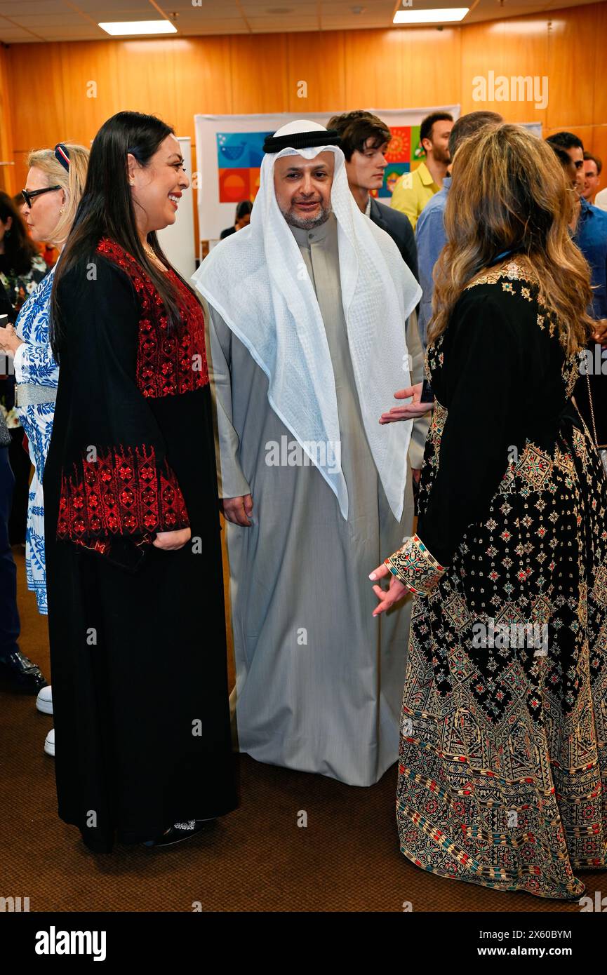 Kensington Town Hall, LONDON, ENGLAND, UK - MAY 11 2024: H.E. Bader Mohammad Alawadi, Ambassador of the State of Kuwait attends The Young Diplomats in London (YDL) are presenting a charity event called 'Weaving International Fashion - National Dress Catwalk'. representing over 17 embassies in the, each reflecting its unique cultural heritage. The Young Diplomats in London Fashion Show got it right. In this era of immigration, every culture is proud of the tradition represented by its own men and women. People should think twice before choosing to emigrate. As an immigrant, we have given up our Stock Photo