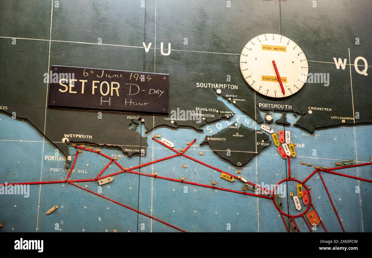 The map room showing the map for D Day 1944 in Southwick House