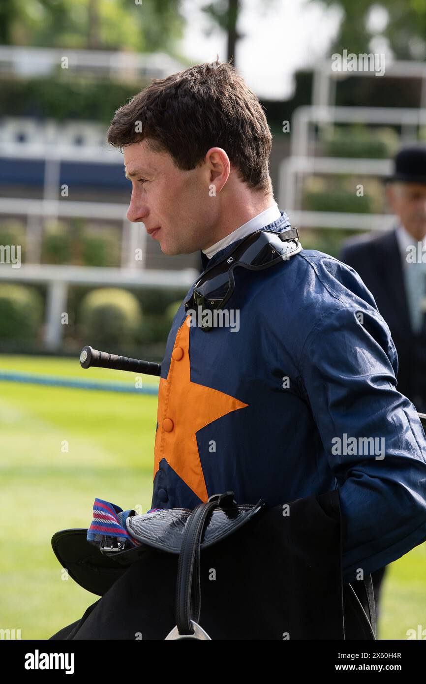 Ascot, Berkshire, UK. 11th May, 2024. Jockey Oisin Murphy winner of the Mariner Systems Fillies’ Handicap Stakes on horse Warda Jamila at Ascot Racecourse at the Peroni Nastro Azzurro 0.0% Victoria Cup Raceday. Owner Mr Sultan Ali, Trainer Andrew Balding, Kingsclere, Breeder Rockfield Farm. Credit: Maureen McLean/Alamy Live News Stock Photo