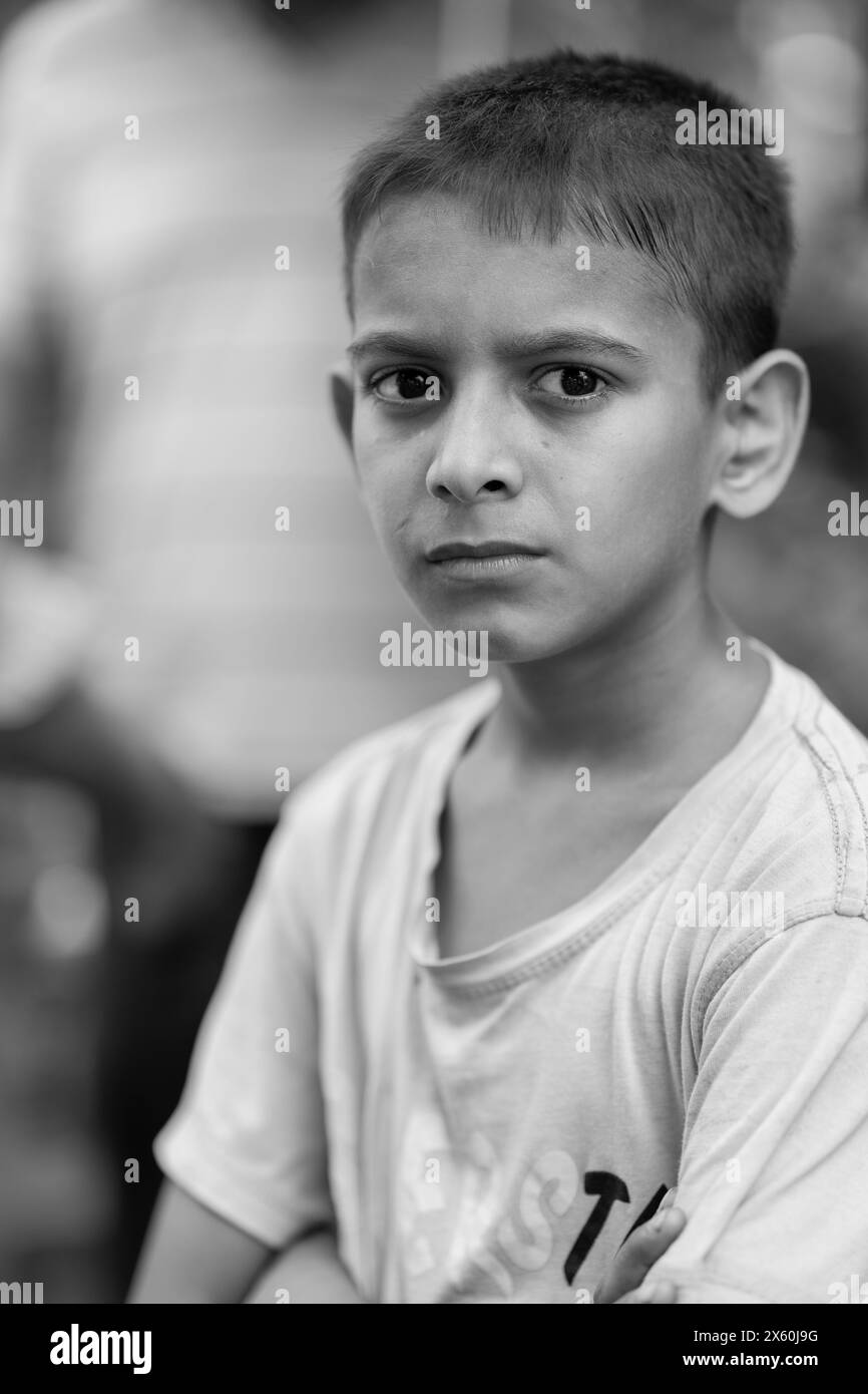 India kid boy Black and White Stock Photos & Images - Alamy