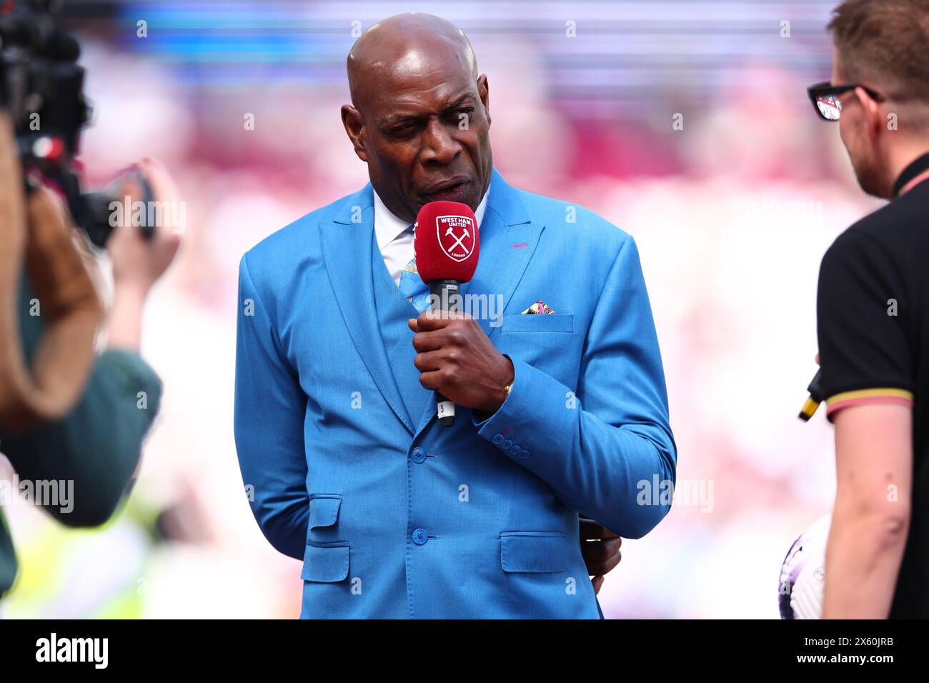 London Stadium, London, UK. 11th May, 2024. Premier League Football, West Ham United versus Luton Town; Frank Bruno MBE pitch side Credit: Action Plus Sports/Alamy Live News Stock Photo