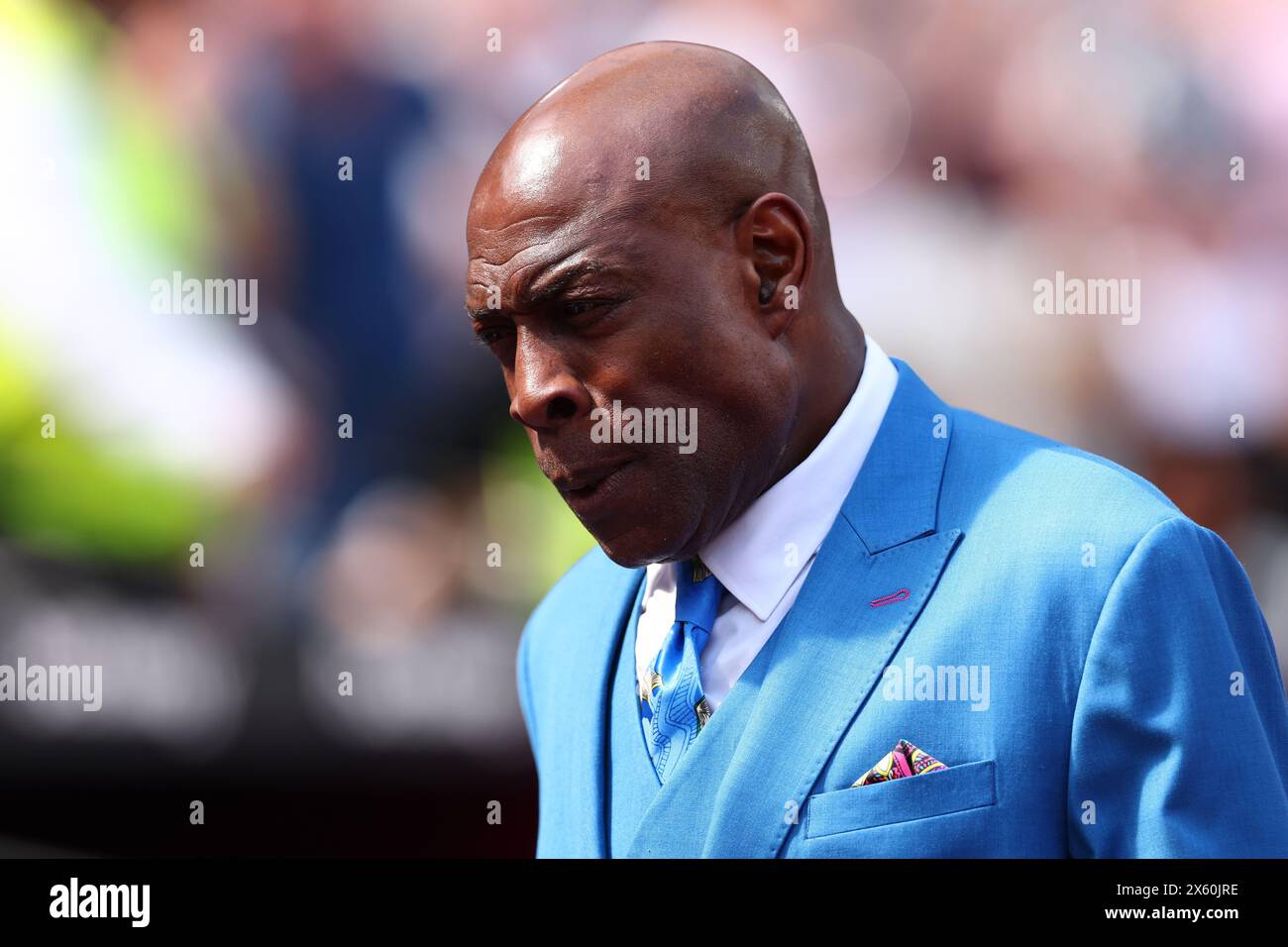 London Stadium, London, UK. 11th May, 2024. Premier League Football, West Ham United versus Luton Town; Frank Bruno MBE pitch side Credit: Action Plus Sports/Alamy Live News Stock Photo