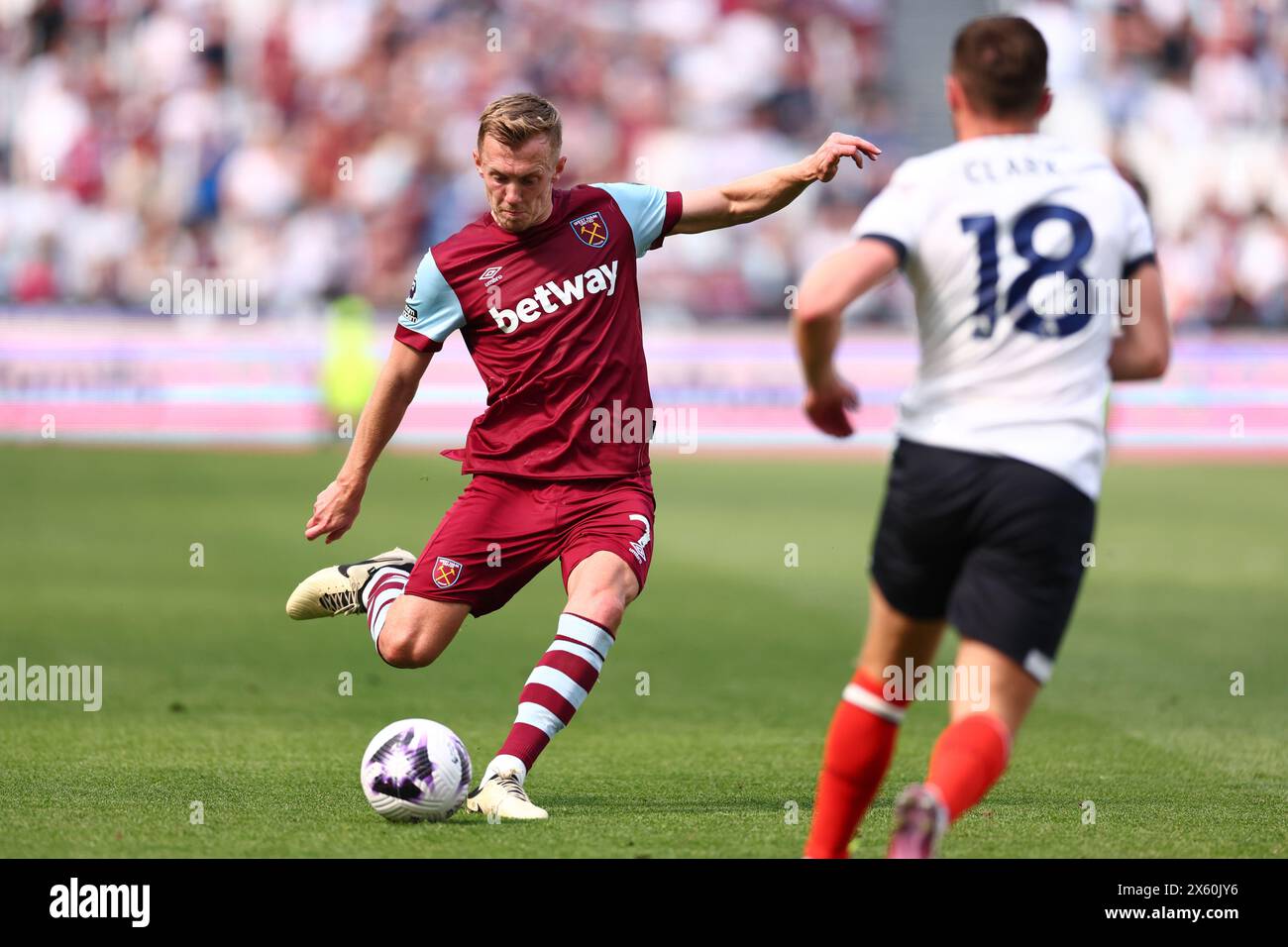 London Stadium, London, UK. 11th May, 2024. Premier League Football, West Ham United versus Luton Town; James Ward-Prowse of West Ham United Credit: Action Plus Sports/Alamy Live News Stock Photo