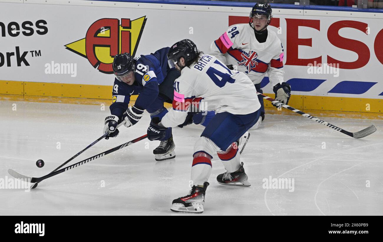Prague, Czech Republic. 12th May, 2024. Finland vs Great Britain group A match of the 2024 IIHF