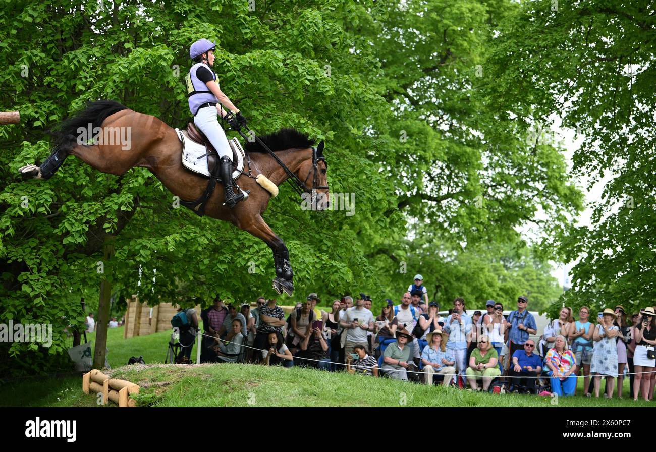 Badminton Estate, Gloucestershire, UK. 11th May, 2024. 2024 MARS Badminton Horse Trials Day 4; Emily King (GBR) riding VALMYBIATS During the Cross Country on Day 4 Credit: Action Plus Sports/Alamy Live News Stock Photo
