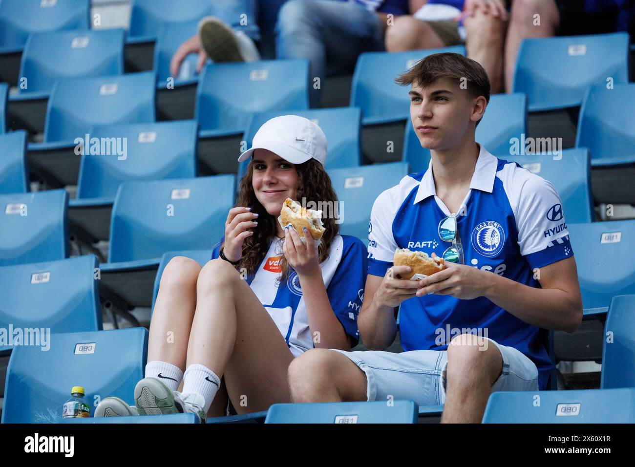 Gent, Belgium. 12th May, 2024. Gent&rsquo;s supporters pictured in the 