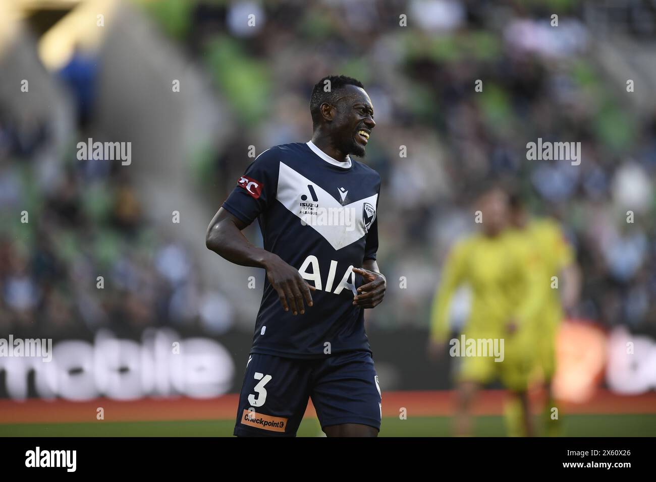 MELBOURNE, AUSTRALIA. 12 May 2024. Pictured: Ivory Coast player Adama Traoré(3) of Melbourne Victory in action during the A Leagues Soccer, Melbourne Victory FC v Wellington Phoenix FC Semi Final at Melbourne's AAMI Park. Credit: Karl Phillipson/Alamy Live News Stock Photo