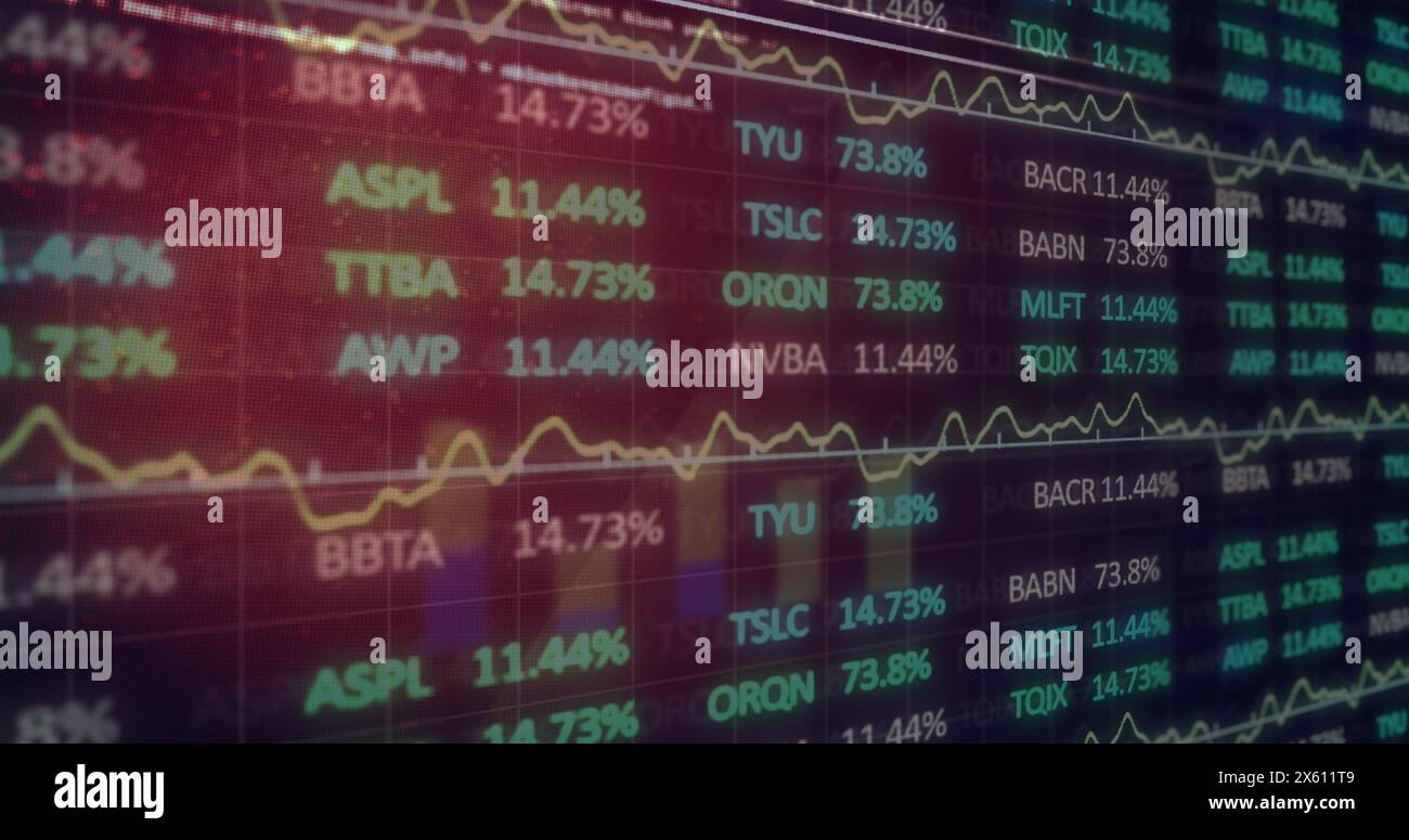 Image of financial data processing Stock Photo