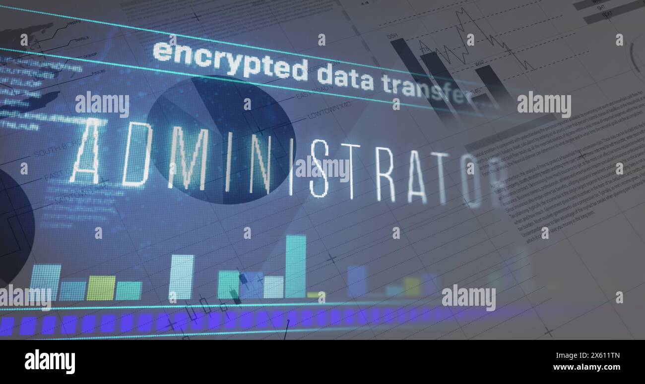 Image of data processing over statistics Stock Photo