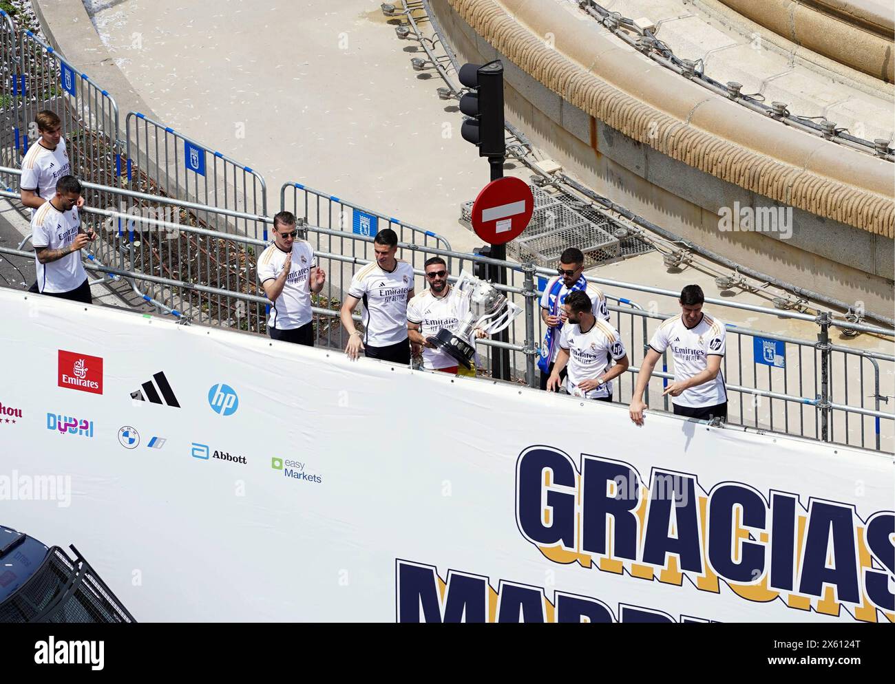 Madrid, Spain. 12th May, 2024. The Real Madrid team walks through the ...