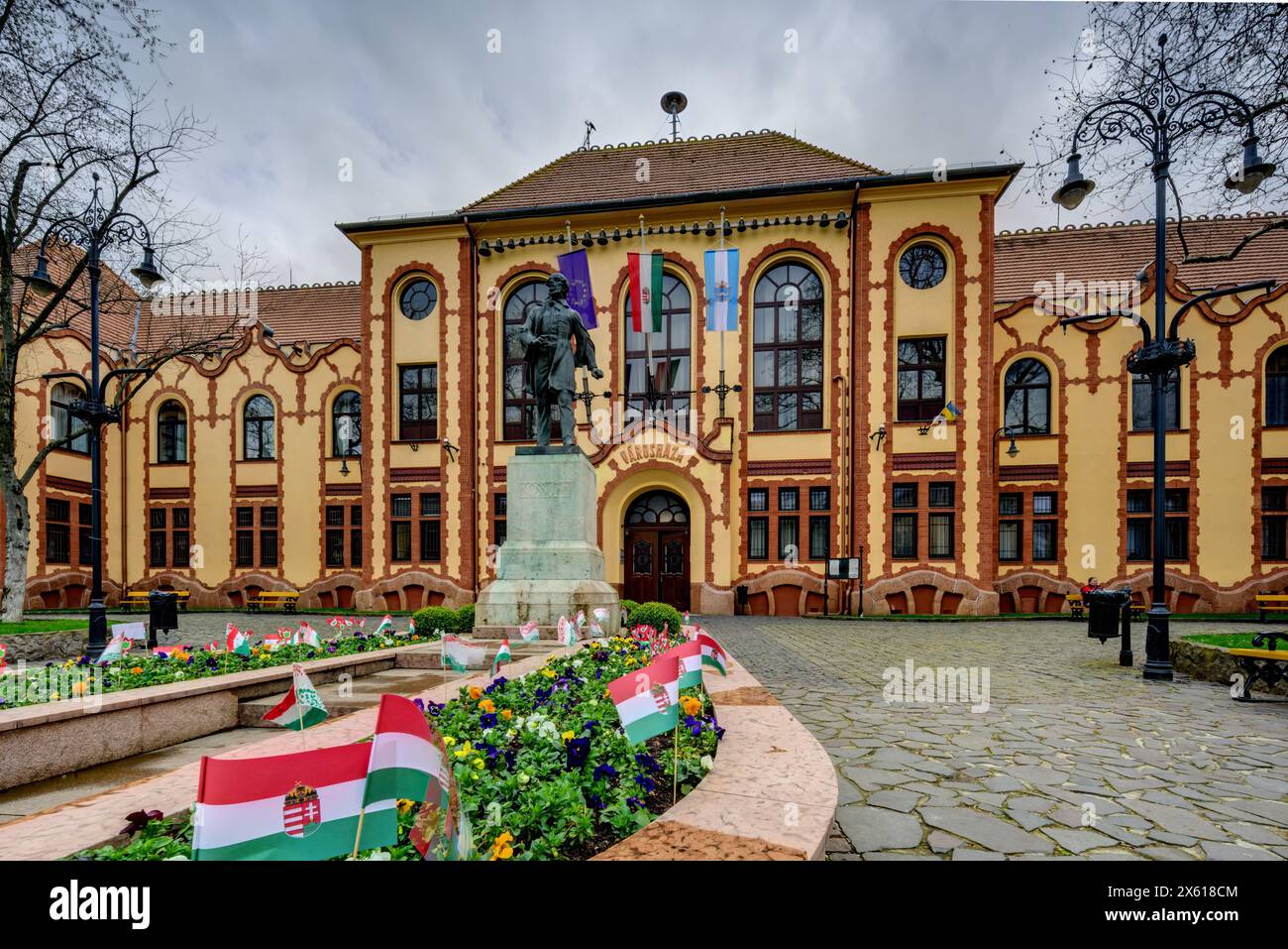Budapest, Rathaus des XX. Bezirks, Henrik Böhm, Armin Hegedüs 1906 // Budapest, Town Hall XX. District, Henrik Böhm, Armin Hegedüs 1906 Stock Photo