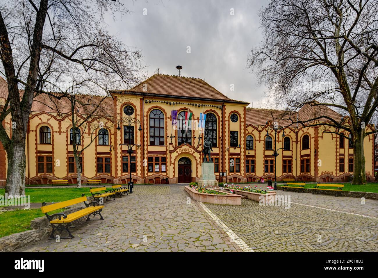Budapest, Rathaus des XX. Bezirks, Henrik Böhm, Armin Hegedüs 1906 // Budapest, Town Hall XX. District, Henrik Böhm, Armin Hegedüs 1906 Stock Photo