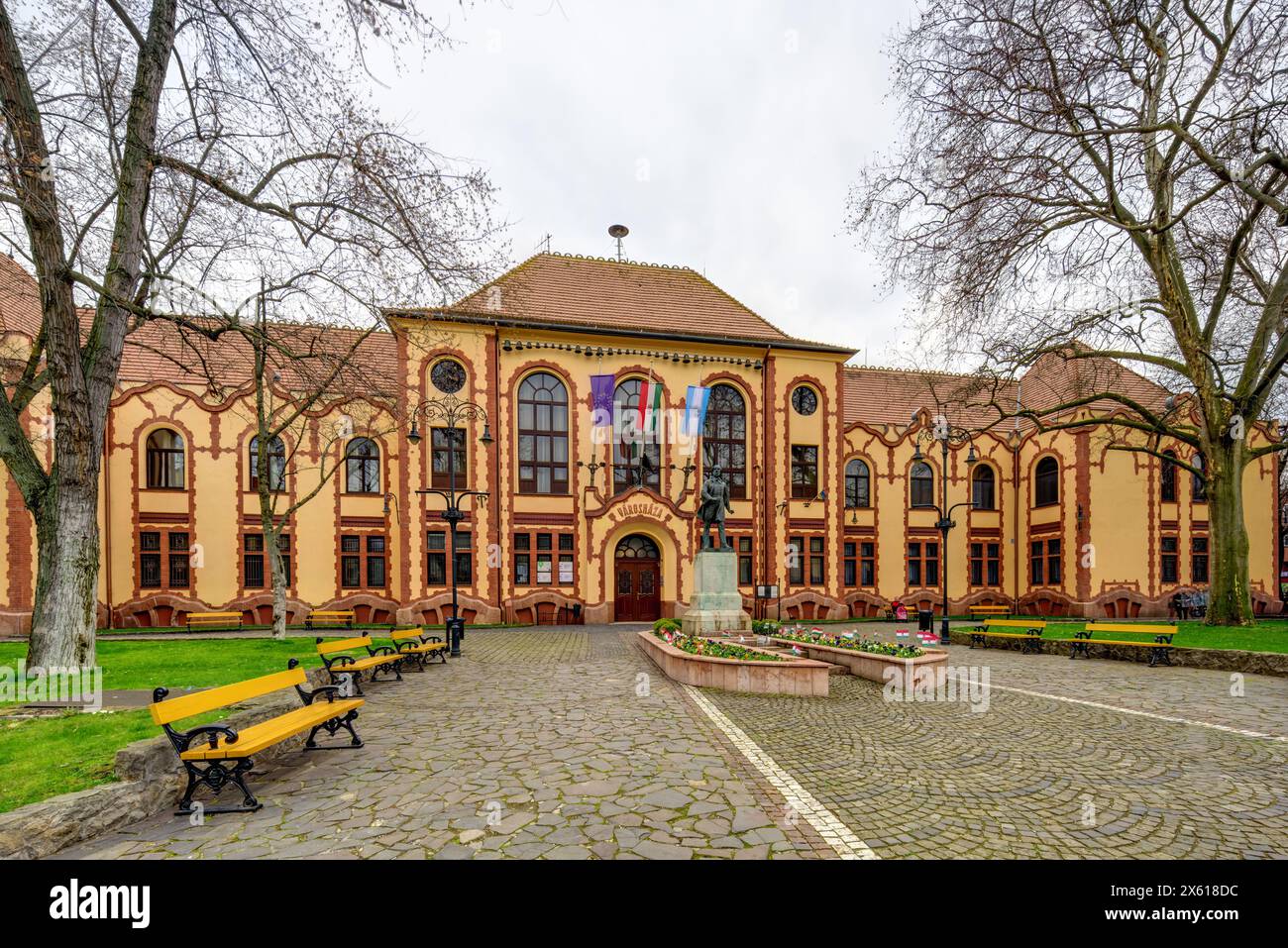 Budapest, Rathaus des XX. Bezirks, Henrik Böhm, Armin Hegedüs 1906 // Budapest, Town Hall XX. District, Henrik Böhm, Armin Hegedüs 1906 Stock Photo
