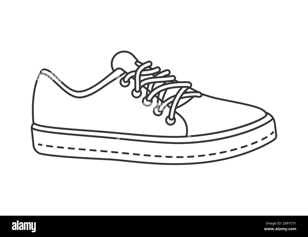 Casual shoes with laces and straight sole, footwear for walking line