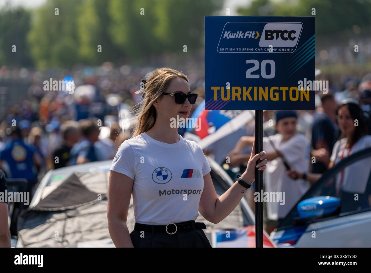 Longfield, England, UK. 12th May, 2024. Colin Turkington Grid Girl 20 Round 5 Brands Hatch Indy during the BTCC British Touring Car Championship at Brands Hatch Indy, Longfield, England on 12 May 2024. Photo by Chris Williams. Editorial use only, license required for commercial use. No use in betting, games or a single club/league/player publications. Credit: UK Sports Pics Ltd/Alamy Live News Credit: UK Sports Pics Ltd/Alamy Live News Stock Photo