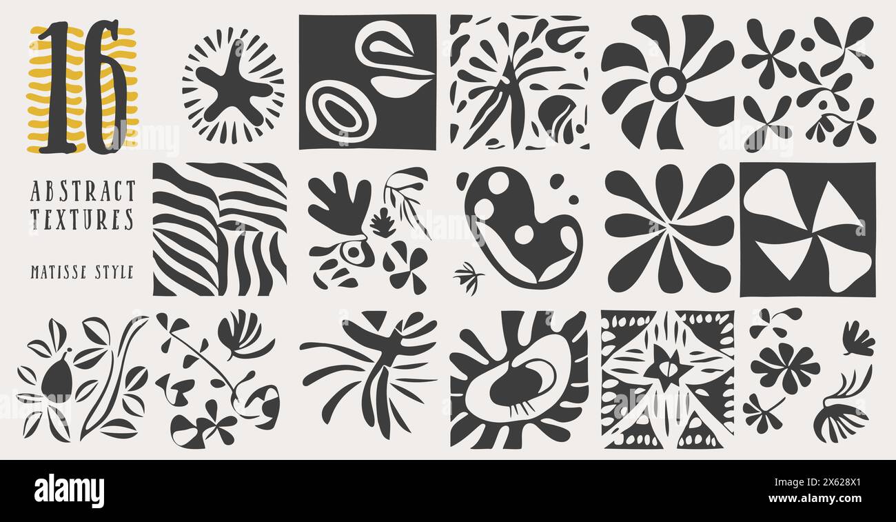 Set of trendy doodle abstract Drawn shapes on isolated white background. Spots drops curves lines and textures. Modern contemporary vector illustratio Stock Vector