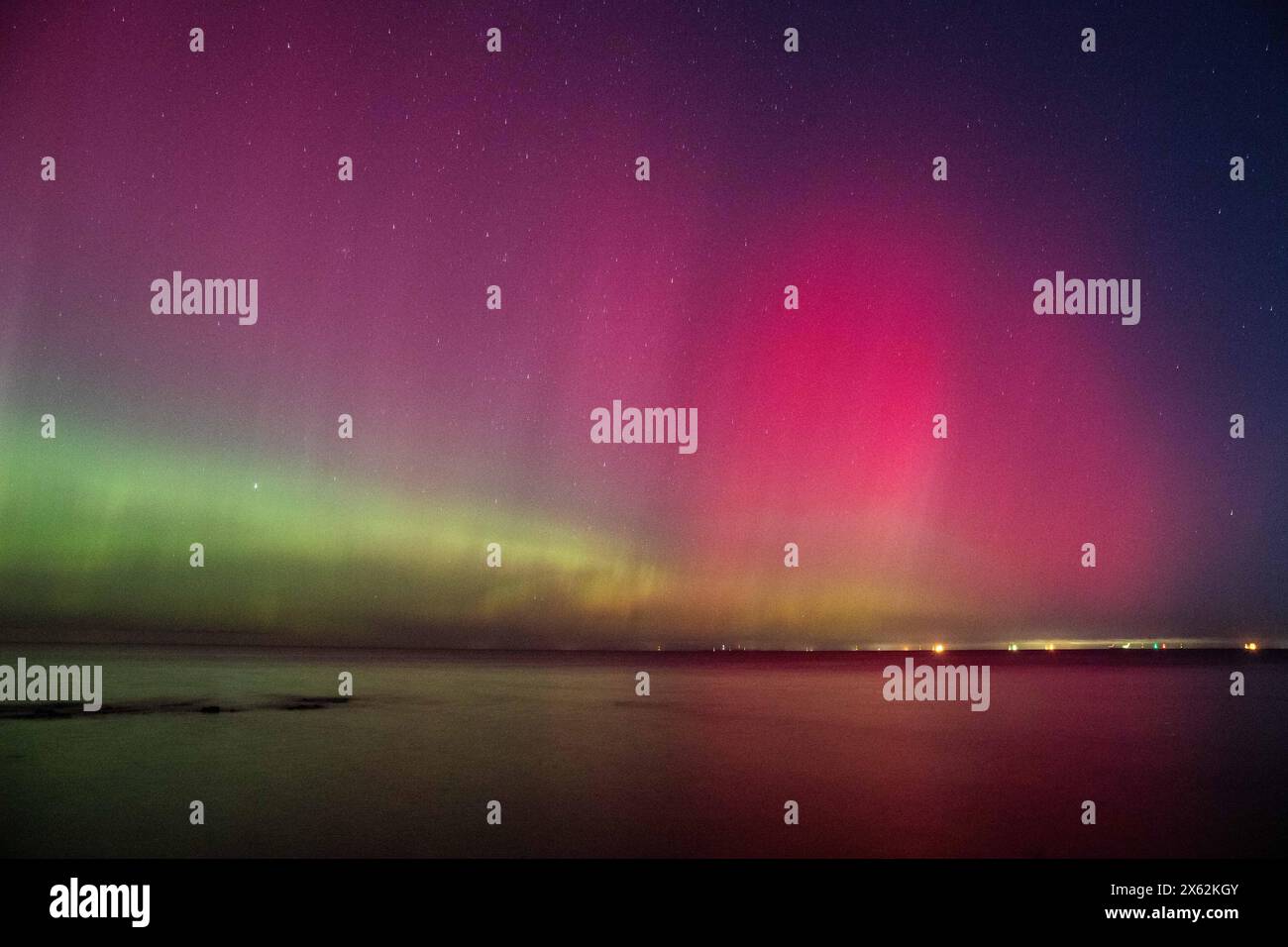 Melbourne, Victoria, Australia. 12th May, 2024. Aurora australis has