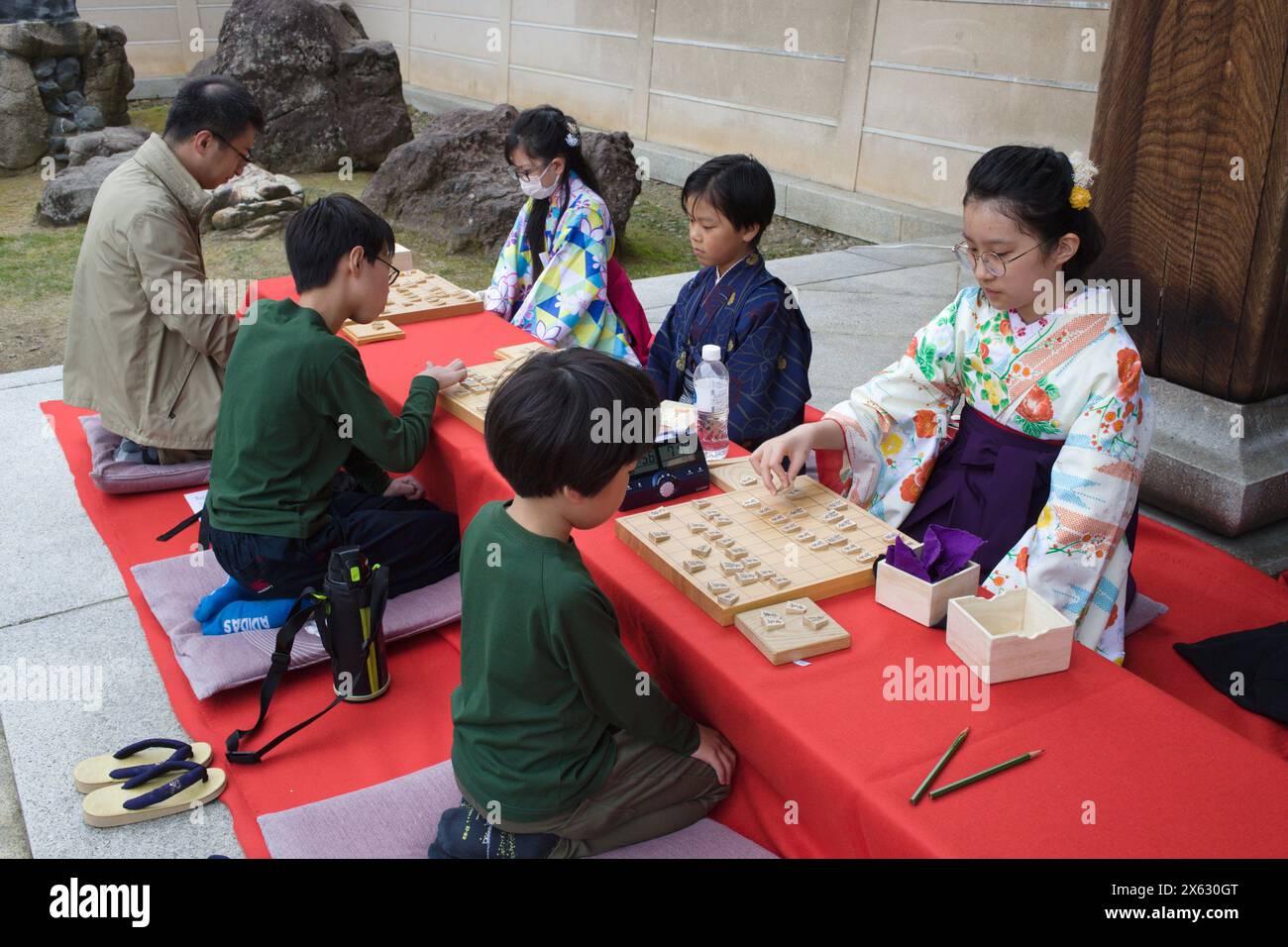 Japan, Kanazawa, shogi players, Stock Photo