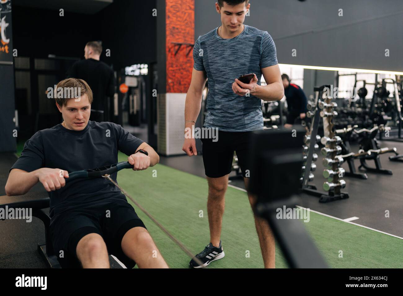 Personal fitness coach control beginner hi-res stock photography and ...