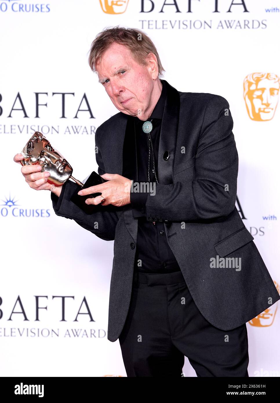 Timothy Spall in the press room after winning the Leading Actor award for The Sixth Commandment at the BAFTA TV Awards 2024, at the Royal Festival Hall in London. Picture date: Sunday May 12, 2024. Stock Photo