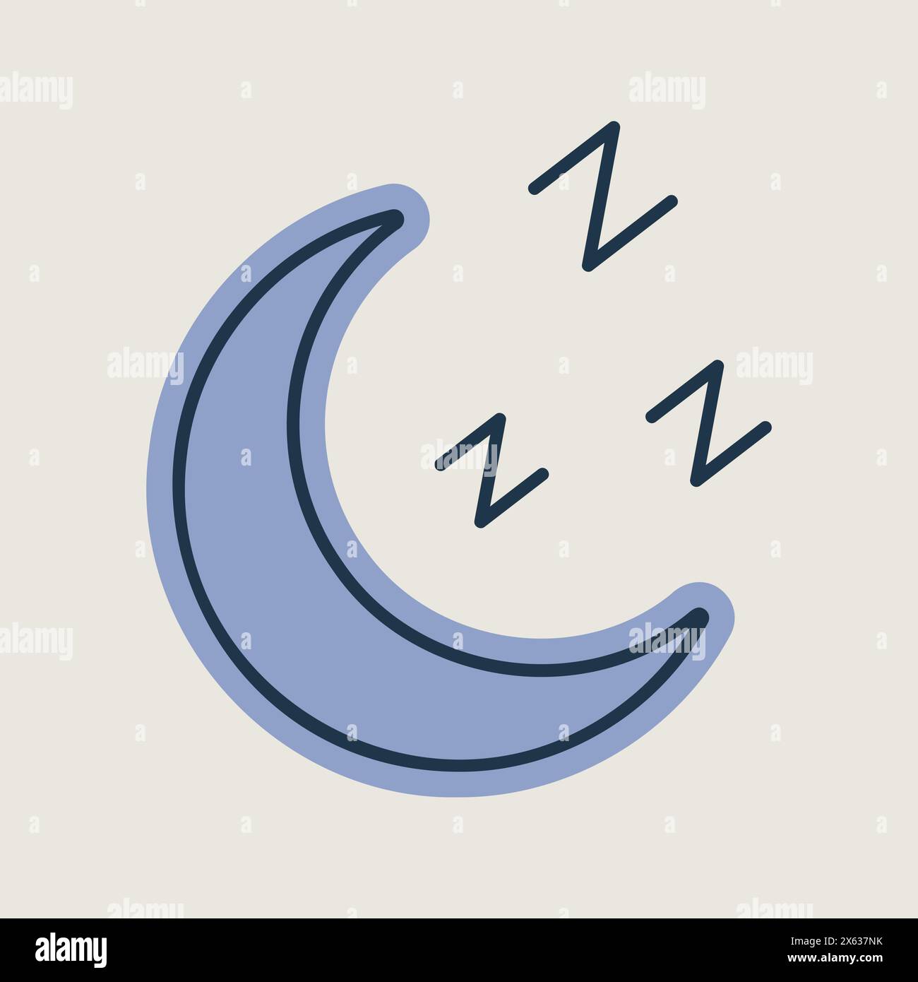 Sleeping time vector icon. Moon clock sign. Graph symbol for fitness ...
