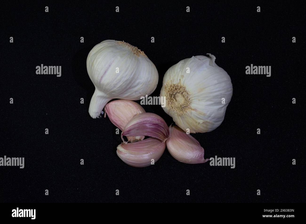 Garlic, tasty and healthy seasoning for foods Stock Photo