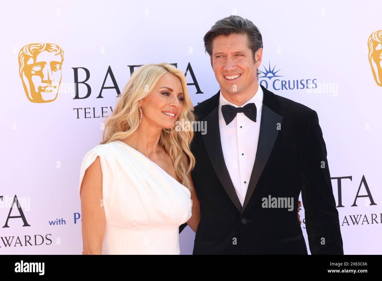 Tess Daly and Vernon Kay, BAFTA Television Awards with P&O Cruises, Royal Festival Hall, London, UK, 12 May 2024, Photo by Richard Goldschmidt Stock Photo
