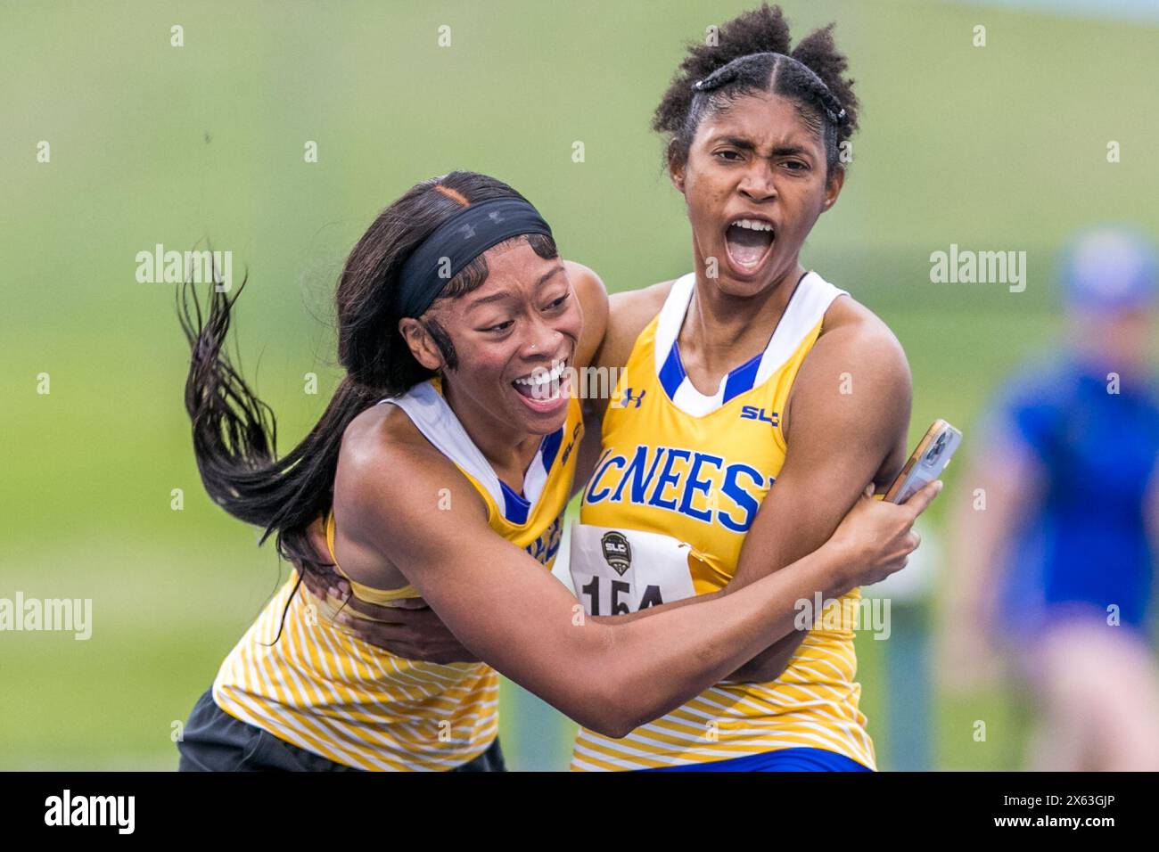 May 11, 2025 McNeese State's Zur'Najah Poullard and Sakari Famous