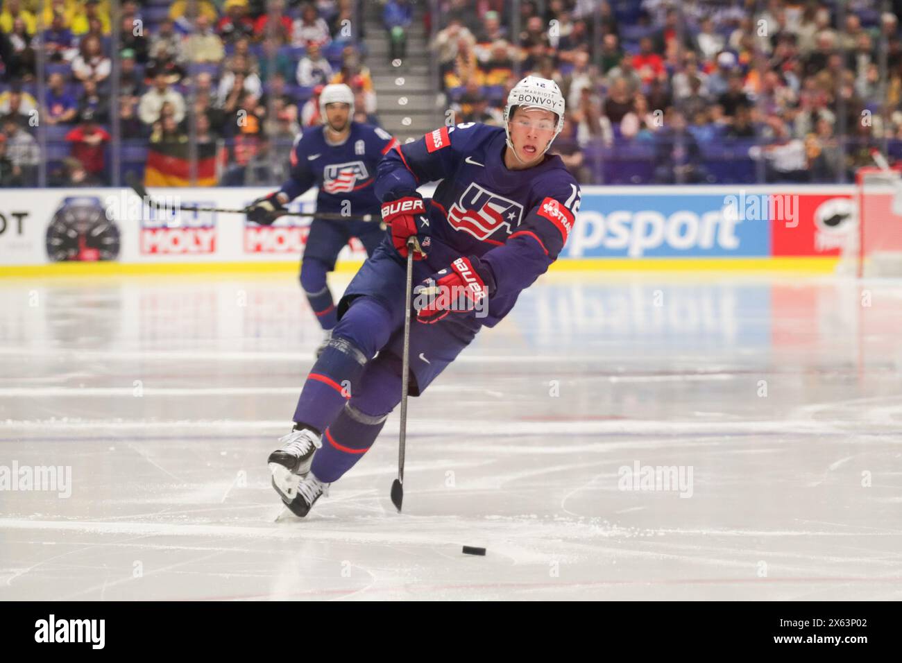 Boldy Matt of USA seen in action during IIHF Ice Hockey World ...